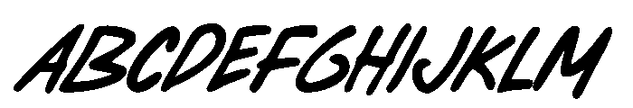Slowning Font UPPERCASE