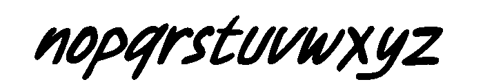 Slowning Font LOWERCASE