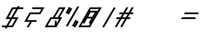 slantedITALICshift-Black Font OTHER CHARS