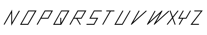 slantedITALICshift-Bold Font UPPERCASE