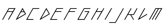 slantedITALICshift-Bold Font LOWERCASE