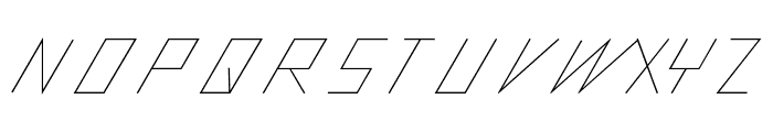 slantedITALICshift-Light Font UPPERCASE