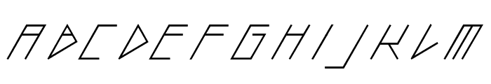 slantedITALICshift-Medium Font LOWERCASE