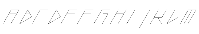 slantedITALICshift-Thin Font LOWERCASE