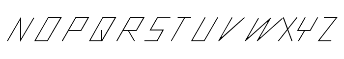 slantedITALICshift Font UPPERCASE