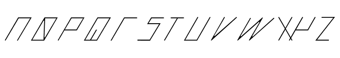 slantedITALICshift Font LOWERCASE
