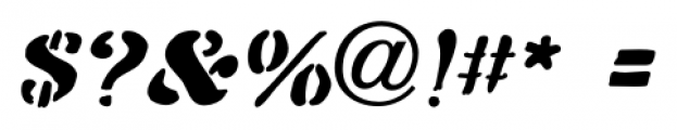 Sloppy Stencil JNL Oblique  Font OTHER CHARS