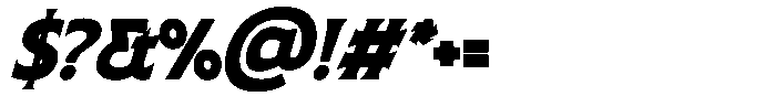 SLTF Arcilla Black Italic Font OTHER CHARS