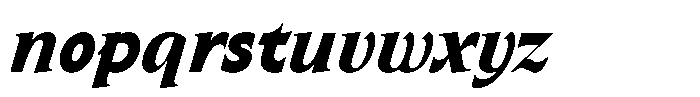SLTF Arcilla Black Italic Font LOWERCASE