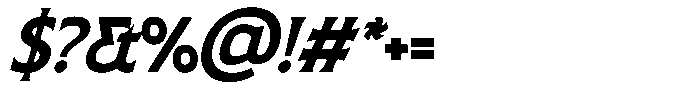 SLTF Arcilla Bold Italic Font OTHER CHARS