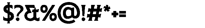 SLTF Arcilla Bold Font OTHER CHARS