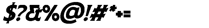 SLTF Arcilla Extra Bold Italic Font OTHER CHARS