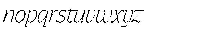 SLTF Arcilla Extra Light Italic Font LOWERCASE