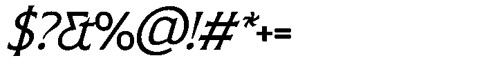 SLTF Arcilla Italic Font OTHER CHARS