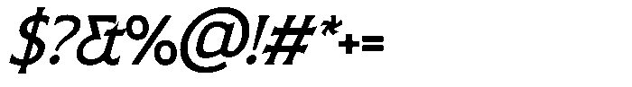 SLTF Arcilla Medium Italic Font OTHER CHARS