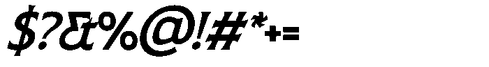 SLTF Arcilla Semi Bold Italic Font OTHER CHARS