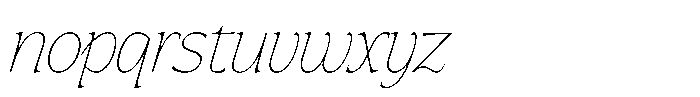 SLTF Arcilla Thin Italic Font LOWERCASE