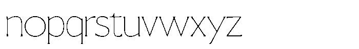 SLTF Arcilla Thin Font LOWERCASE