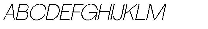 SLTF La Villa Extra Light Italic Font UPPERCASE