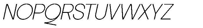 SLTF La Villa Extra Light Italic Font UPPERCASE