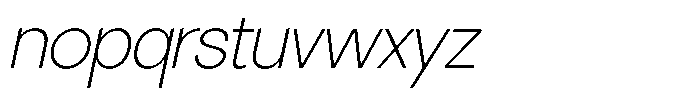 SLTF La Villa Extra Light Italic Font LOWERCASE
