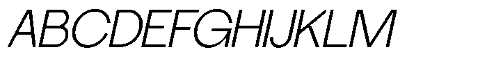 SLTF La Villa Light Italic Font UPPERCASE