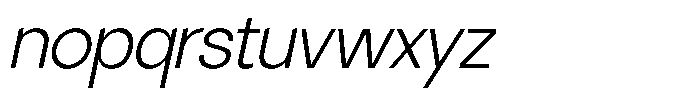 SLTF La Villa Light Italic Font LOWERCASE