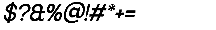 SLTF La Villa Medium Italic Font OTHER CHARS
