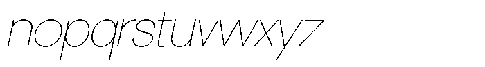 SLTF La Villa Thin Italic Font LOWERCASE