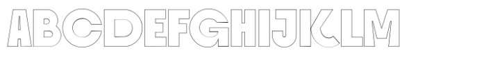 SLTF Skybury Outline Font UPPERCASE