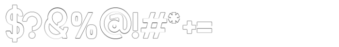 SLTF Skybury Round Outline Font OTHER CHARS