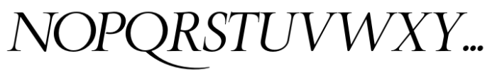 SLTF The Roman Edition Italic Font UPPERCASE