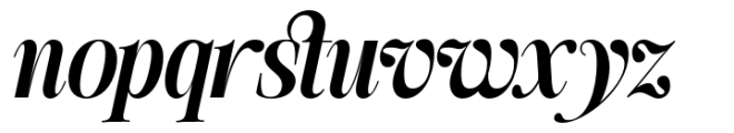 SLTF The Silver Black Italic Font LOWERCASE