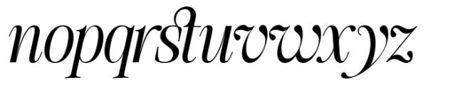SLTF The Silver Regular Italic Font LOWERCASE