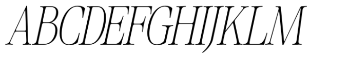 SLTF The Silver Thin Italic Font UPPERCASE