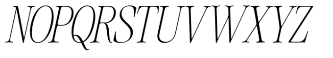 SLTF The Silver Thin Italic Font UPPERCASE