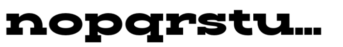 Slaab Extra Wide Black Font LOWERCASE