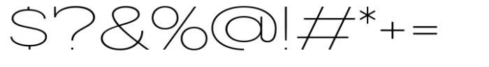 Slaab Extra Wide Extra Light Font OTHER CHARS