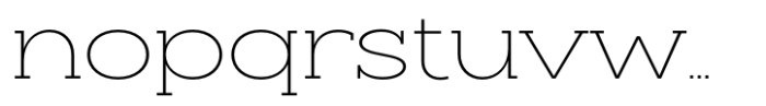 Slaab Extra Wide Extra Light Font LOWERCASE