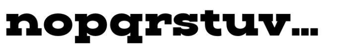 Slaab Semi Wide Black Font LOWERCASE