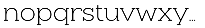 Slaab Semi Wide Light Font LOWERCASE
