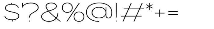 Slaab Wide Extra Light Font OTHER CHARS
