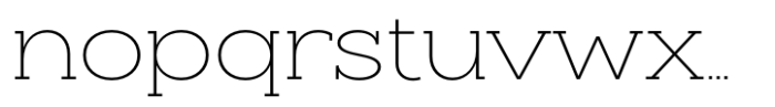 Slaab Wide Extra Light Font LOWERCASE