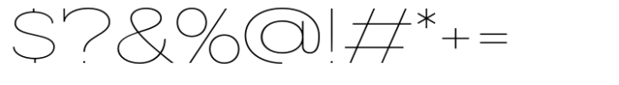 Slaab Wide Hairline Font OTHER CHARS
