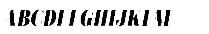 Slabdon Bold Condensed Fine Italic Font UPPERCASE