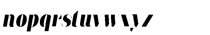 Slabdon Bold Condensed Fine Italic Font LOWERCASE