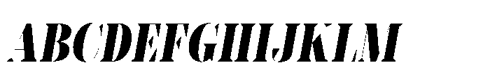 Slabdon Bold Condensed Fine Srf Italic Font UPPERCASE