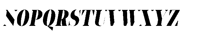 Slabdon Bold Condensed Fine Srf Italic Font UPPERCASE