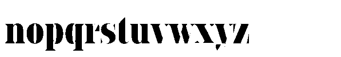 Slabdon Bold Condensed Fine Srf Font LOWERCASE
