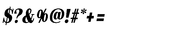 Slabdon Bold Condensed Italic Font OTHER CHARS